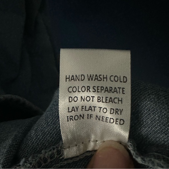 Free people- Bibi Denim Pearl Detail Mini Dress- Womens Size M #510-10 - Picture 11 of 14